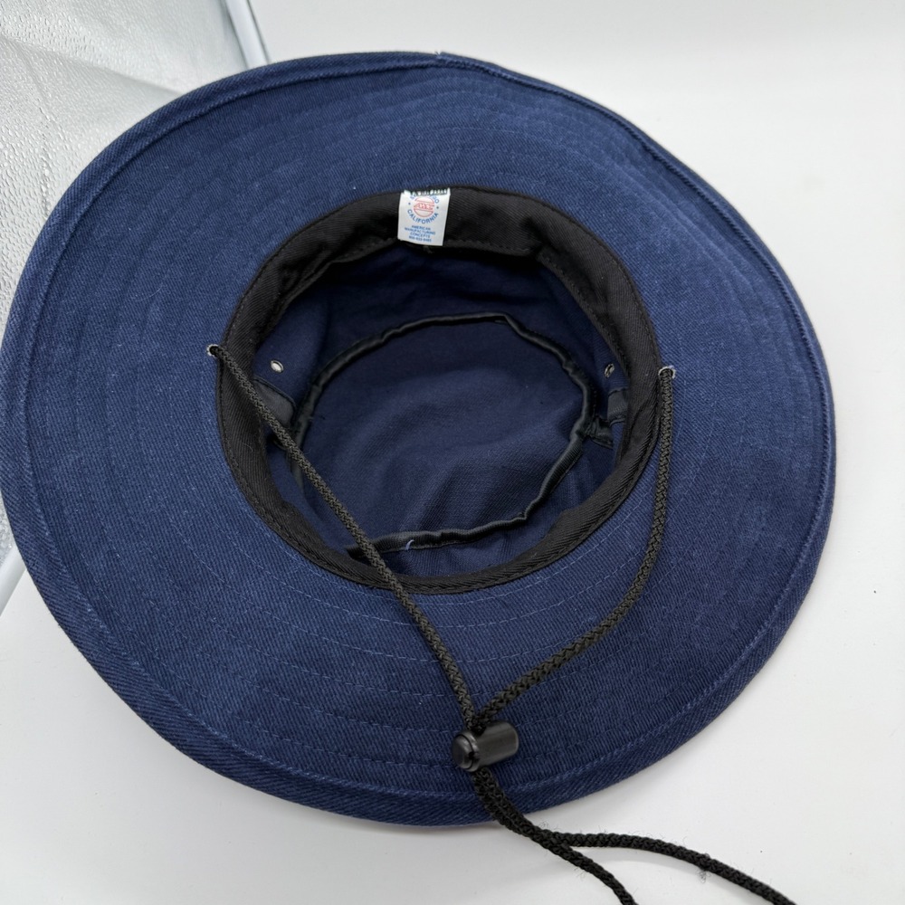 Yamaha Hat Navy Blue Sun Bucket Fishing Cap Embroidered Logo Adjustable Boonie - Picture 7 of 9